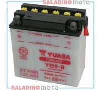 BATTERIA YUASA YB9-B 12V 9AH APRILIA CAGIVA DERBI GILERA MALAGUTI PIAGGIO E01121