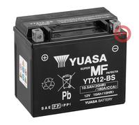BATTERIA YUASA YTX12-BS SIGILLATA ATTIVATA 12V 10AH APRILIA PEGASO FACTORY 660