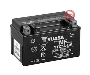 BATTERIA YUASA YTX7A-BS 12V 6Ah ITALJET MILLENNIUM 100-125-200 2000 2001 2002