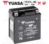 BATTERIA YUASA YTX7L-BS SIGILLATA 12V 6Ah SYM HUSKY 125 1989-1989