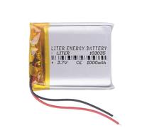Batterie 103035 LiPo 3.7V 1000mAh 3.7Wh 1S 5C Liter Energy Battery per l'elettronica Ricaricabile Telefono Portatile Smartwatch Orologio GPS - Non adatto per Radiocomando 37x30x10mm (1000mAh|103035)