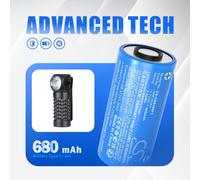 BATTERIE 680mAh Tipo IMR16340 Per Olight Baton 3, Perun Mini S1R, Baton II