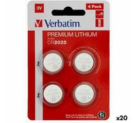 Batterie a Bottone a Litio Verbatim 3 V CR2025 4 Pezzi [20 Unità]