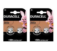Batterie a bottone al litio CR2032 da 3 V, MAS 50 Extra Life, 2 confezioni x2 Duracel