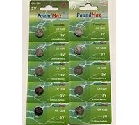Batterie a bottone al litio PoundMax 1220 CR1220 DL1220 3V Confezione da 10