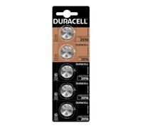 Batterie a Bottone CR2016 Duracell Lithium - 3V, 5 Unità