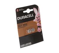 BATTERIE A BOTTONE DURACELL 357, Ossido d'argento, 190 mAh, 1,5 V, 2 pezzi