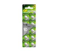 BATTERIE A BOTTONE GDP LR43 V12GA, Alcalina, 120 mAh, 1,5 V, 10 pezzi