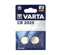 BATTERIE A BOTTONE VARTA CR2025, Litio, 170 mAh, 3 V, 2 pezzi