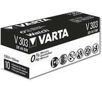BATTERIE A BOTTONE VARTA V303, SR44, Ossido d'argento, 160 mAh, 1,55 V, 10 pezzi