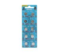 BATTERIE A BOTTONE VINNIC AG6, Alcalina, 28 mAh, 1,5 V, 10 pezzi