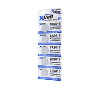 BATTERIE A BOTTONE XCELL CR2016, Litio, 90 mAh, 3 V, 5 pezzi