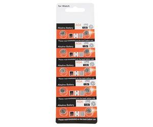Batterie a moneta, 1,55 V, a lunga durata, confezione assortita | 10 batterie a disco piccole da 13 mAh/18 mAh per calcolatrici