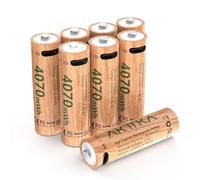 Batterie AA ricaricabili 4070 mWh-1,5 V al litio AA Batteria Set di 8 con cavo di ricarica di tipo C, nessun caricatore necessario, 4 H di ricarica rapida