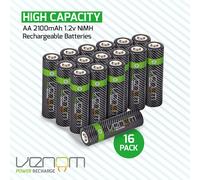 Batterie AA ricaricabili Venom - 2100 mAh 1,2 V NiMH - Confezione multipla