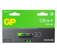 Batterie AAA - Set da 10 | GP Ultra | Pile Stilo AAA Alcaline da 1,5V / LR03 - Lunga Durata