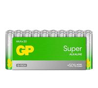 Batterie AAA - Set da 20 | GP Super| Pile Stilo AAA Alcaline da 1,5V / LR03 - Lunga Durata