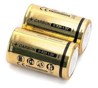 Batterie al carbonio-zinco R20D 1,5 V, perfette per dispositivi a risparmio energetico. Vengono in confezione da 2, offrendo energia duratura e affidabile. Non restare senza di loro!