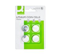 Q-CONNECT Batterie al litio a bottone 3V CR2032 KF15036 Conf. 4 pezzi in blister