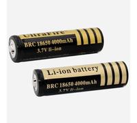Batterie al Litio Ricaricabili da 3,7 V 4000 mAh Pulsante di Grande capacità, per Torcia A LED, Luci di Emergenza, Dispositivi Elettronici, 2 PCS