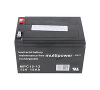 BATTERIE AL PIOMBO MULTIPOWER MP15-12C, Piombo, 15000 mAh, 12 V