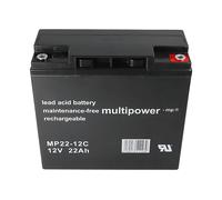 BATTERIE AL PIOMBO MULTIPOWER MP22-12C, Piombo, 22000 mAh, 12 V