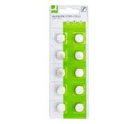 Batterie alcaline a bottone 1.5V Q-Connect LR44 conf. 10 pezzi in blister - KF14557