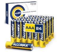 Batterie Alcaline AAA MICRO (LR03) Allmax Maximum Power (24 pezzi): Durata ultra-lunga, conservazione per 10 anni, tenuta stagna, compatibili con i dispositivi (1,5 Volt)