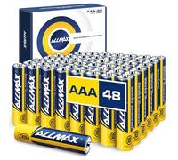 Batterie Alcaline AAA MICRO (LR03) Allmax Maximum Power (48 pezzi): Durata ultra-lunga, conservazione per 10 anni, tenuta stagna, compatibili con i dispositivi (1,5 Volt)