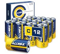 Batterie Alcaline C BABY (LR14) Allmax Maximum Power (12 pezzi): Durata ultra-lunga,conservazione per 7 anni, tenuta stagna,compatibili con i dispositivi, offerte da EnergyCircle Technology (1,5 Volt)