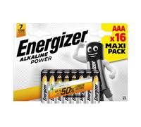 BATTERIE ALCALINE ENERGIZER "ALKALINE POWER" AAA 16 PEZZI