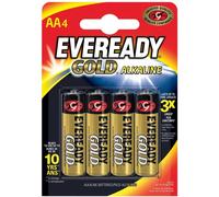 Batterie alcaline Energizer Eveready Gold AA LR6 4 unità