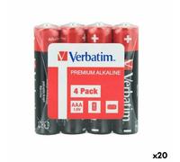 Batterie Alcaline LR03 Verbatim Premium 1,5 V AAA 4 Pezzi [20 Unità]