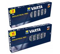 Batterie alcaline Varta Industrial AA AAA 20 pezzi