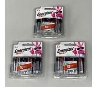 Batterie Alkaline C Energizer Max (3 Confezioni, 12 Batterie Totali) E93BP-4