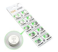 T&E BATTERIE BOTTONE MINI 1.55V AG13 LR44 357 G13 ALKALINE (10 PEZZI)