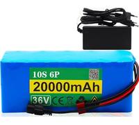 Batterie da 36 V 20 Ah 24 V 36 V 48 V 8 Ah 10 Ah 12 Ah 15 Ah 20 Ah Batteria per Bici Elettrica 10s6p Batteria per Bicicletta Elettrica Pacco Batteria al Litio con Caricabatterie, 29.4V 15AH, T