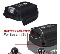 Batterie da Andare per Bosch Adattatore Caricabatterie USB 18V con Illuminazione