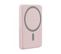 T'nb - Batteria di emergenza 5000 mAh compatibile MagSafe, Ultra-compatta, design elegante, opzione cablata e ricarica ultra veloce USB-C da 20 W - Rosa