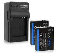 Batterie di ricambio Blumax 2 compatibili con Panasonic DMW-BCM13 / DMW-BCM13-E 1200 mAh + caricabatterie per DMW-BCM13 / DMW-BCM13-E | adatte per Lumix serie DMC TZ40-TZ41-TZ55-TZ56-TZ58-TZ60-
