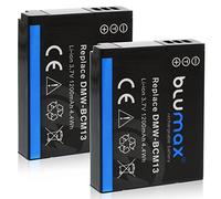 Batterie di ricambio Blumax 2 compatibili con Panasonic DMW-BCM13 / DMW-BCM13-E, 1200 mAh, compatibili con Lumix DMC serie TZ40-TZ41-TZ55-TZ56-TZ58-TZ60-TZ61-TZ70-TZ71 | ZS30-ZS40 |TS5 | FT5