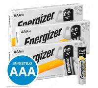 Batterie Duracell Industrial Energizer da 10 a 100 Pile Stilo AA Ministilo AAA
