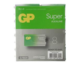 BATTERIE E PILE GP BATTERIES 1604A, 9V, Alcalina, 650 mAh, 9 V, 8 pezzi