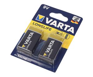 BATTERIE E PILE VARTA 04122 101 412, Alcalina, 600 mAh, 9 V, 2 pezzi