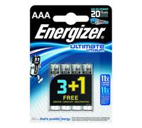 Batterie Energizer Ultimate Lithium AAA L92, confezione da 3+1
