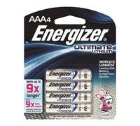 Batterie Litio AAA Ultimate 4 Ciascuna Di Energizer