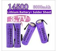 BATTERIE litio ricaricabili con lamelle saldate 14500 3.7V 3000Mah PILE TORCIA