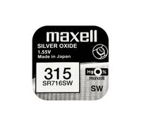10 x Maxell 315 Pile Batterie Scatola Mercury Free Silver Oxide SR716SW 1.55V