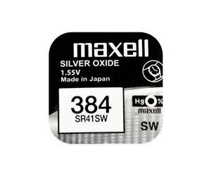 BATTERIE MAXELL SR41SW, Batteria monouso, 45 mAh, 1.55 V, Universale, per Orologi, calcolatrici