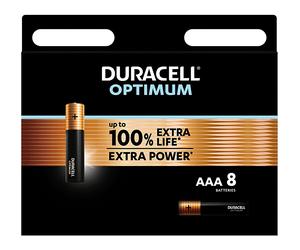BATTERIE MINISTILO AAA DURACELL OPTIMUM 8 PZ